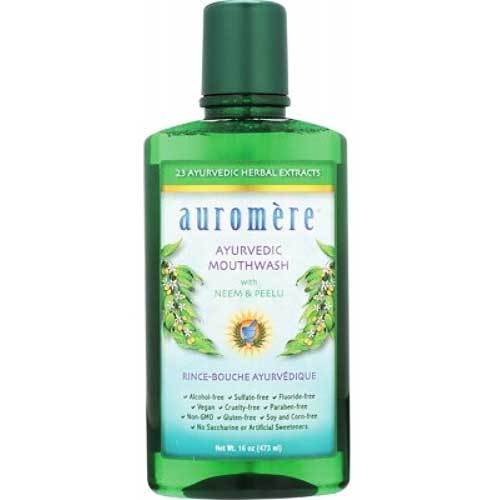 Auromere Ayurvedic Neem & Peelu Mouthwash - Natural Oral Rinse for Fresh Breath & Healthy Gums - Ideal for Daily Use, Travel & Holistic Dental Care