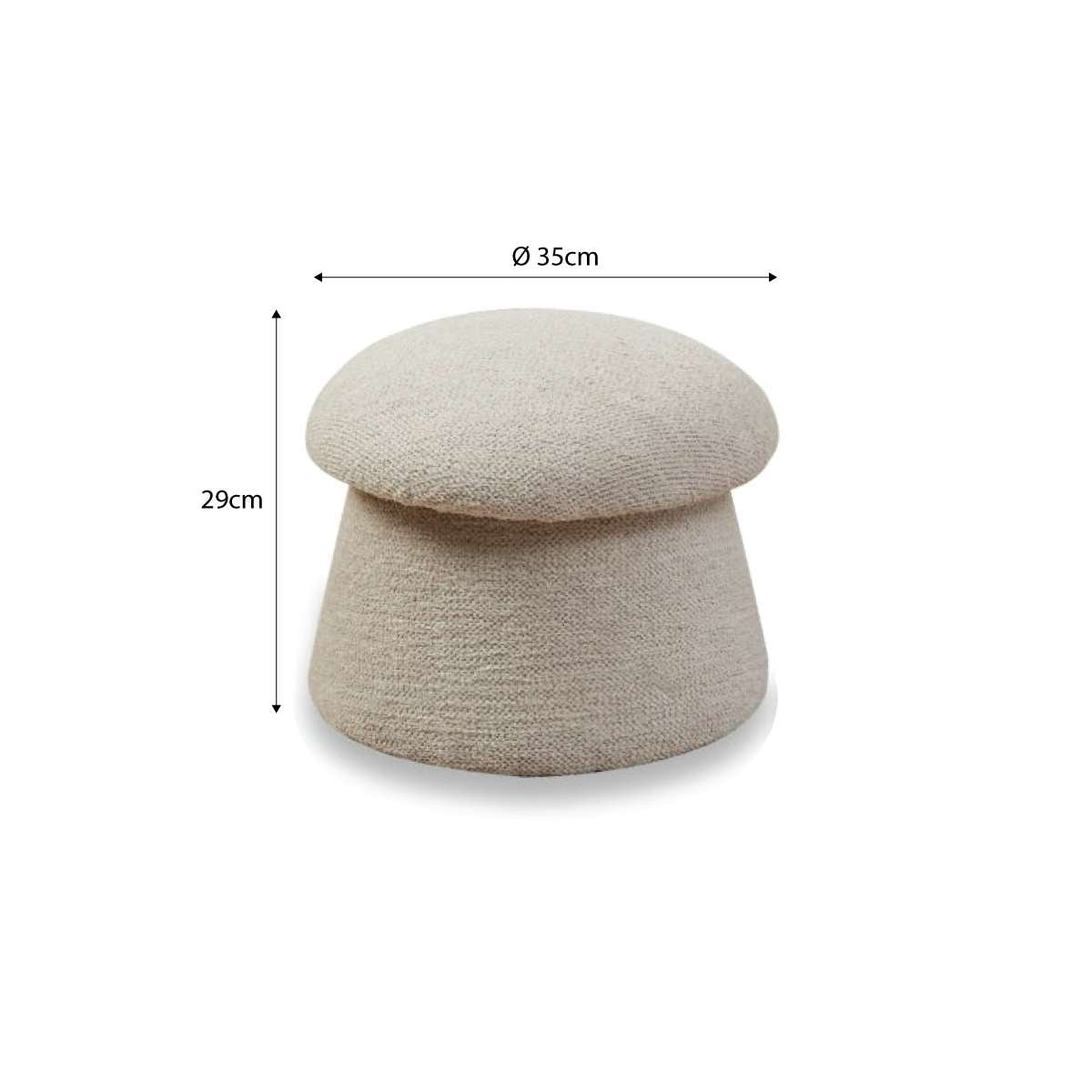 Mini Mushroom Stool Set of 2 - Natural Wood Side Table, Kids Furniture, Boho Home Decor - Perfect for Nursery, Playroom & Outdoor Garden Seating