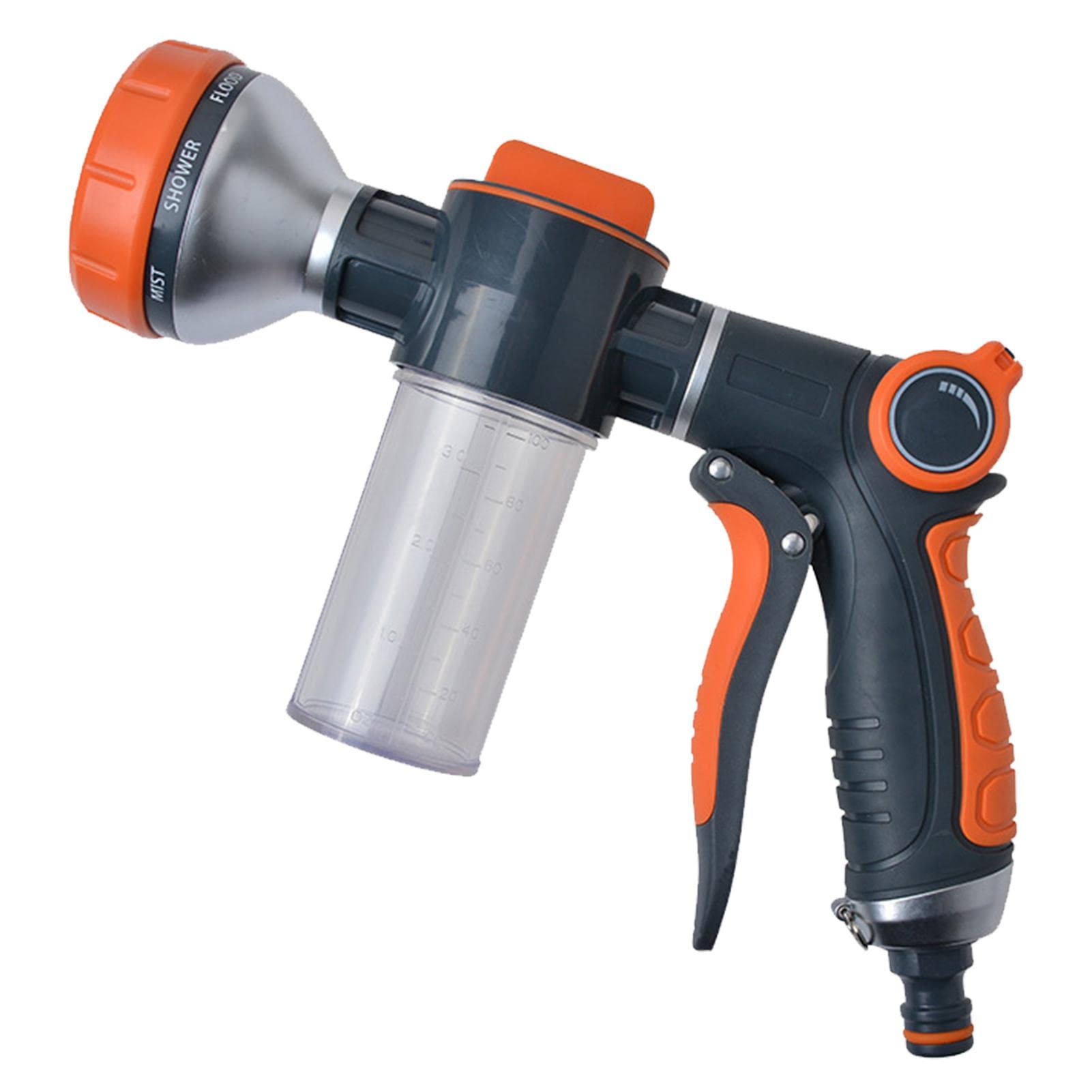 Foam Spray Hose Nozzle with Soap Dispenser - Adjustable for Garden & Car Wash