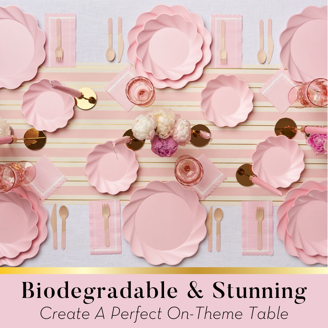 Simply Eco-Friendly Dinner Plates - Set of 8, Blush Pink | Perfect for Everyday Meals, Parties & Sustainable Dining