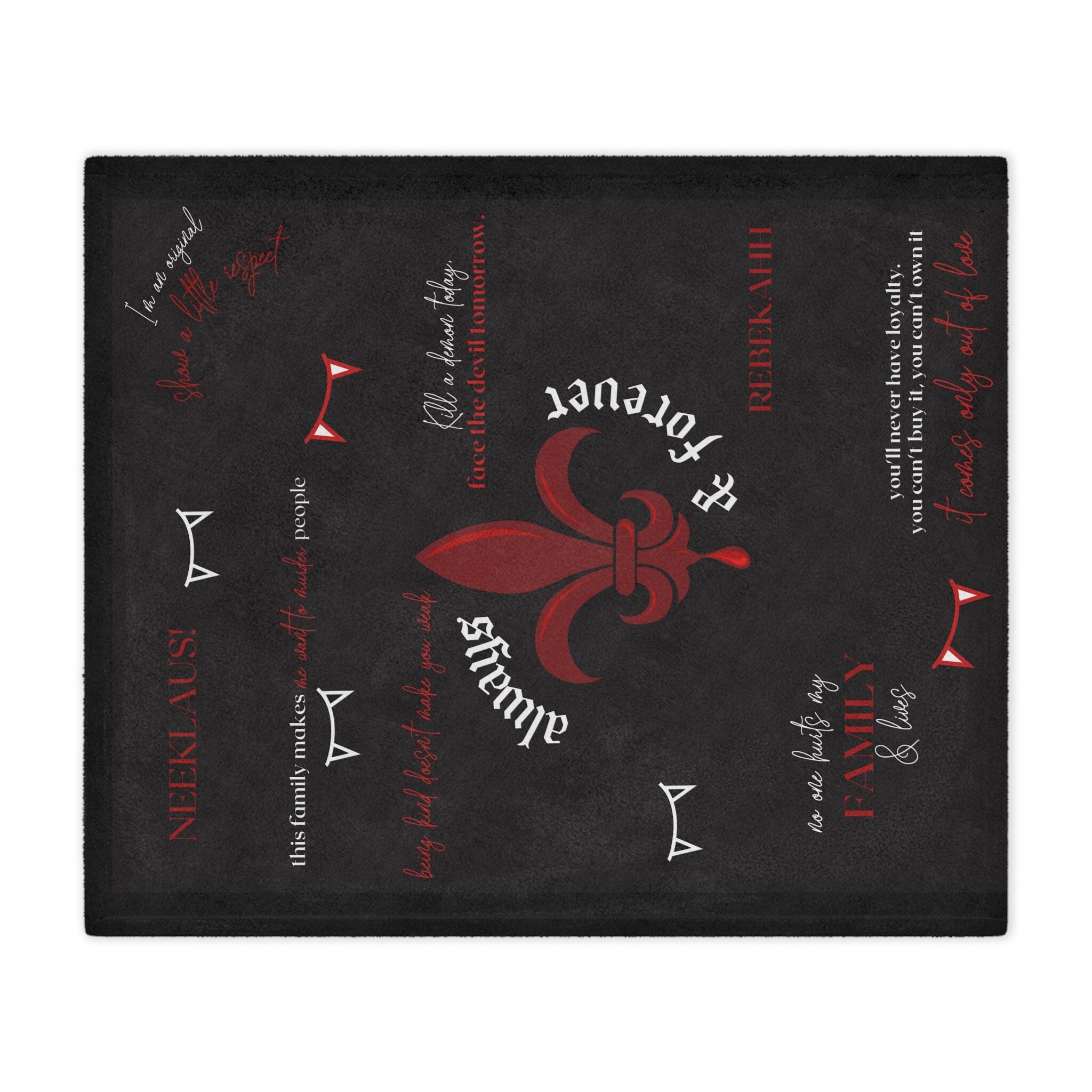 The Originals TV Show Quotes Blanket - Vampire Diaries Merchandise, Custom Quote Throw Blanket for Fans, Klaus Mikaelson Inspired Gift - Perfect for Cozy Nights & TVD Themed Decor