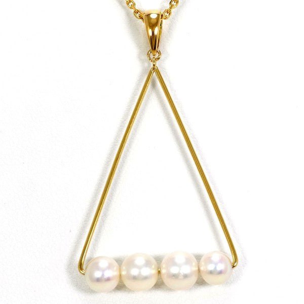 18K Yellow Gold Pearl Necklace for Women - Elegant & Timeless Jewelry Gift for Birthday, Anniversary & Special Occasions