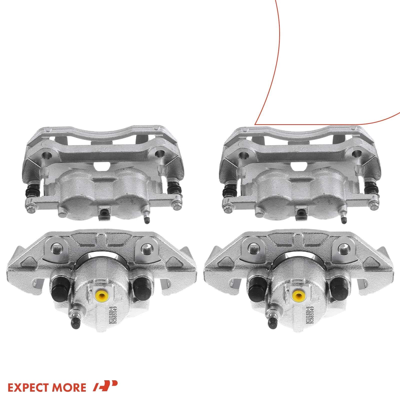 Premium Disc Brake Caliper Assembly with Bracket for Ford Expedition & Lincoln Navigator 2010-2017 - Front & Rear Driver/Passenger Side - High Performance Braking System for Smooth & Safe Driving