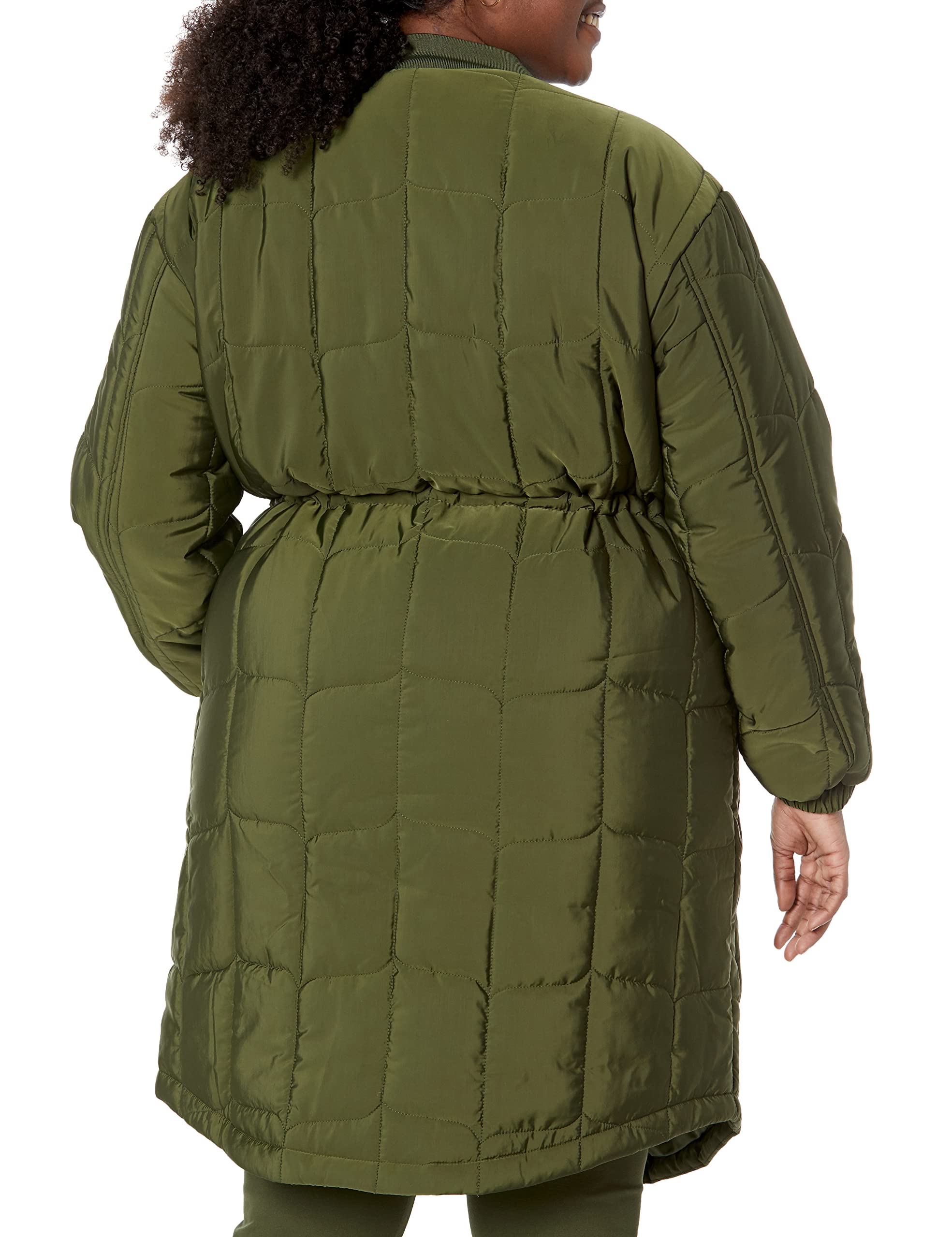 Amazon Essentials Women's Oversized Quilted Coat - Winter Warm Puffer Jacket with Hood, Plus Size Available (Perfect for Cold Weather, Outdoor Activities & Casual Style)