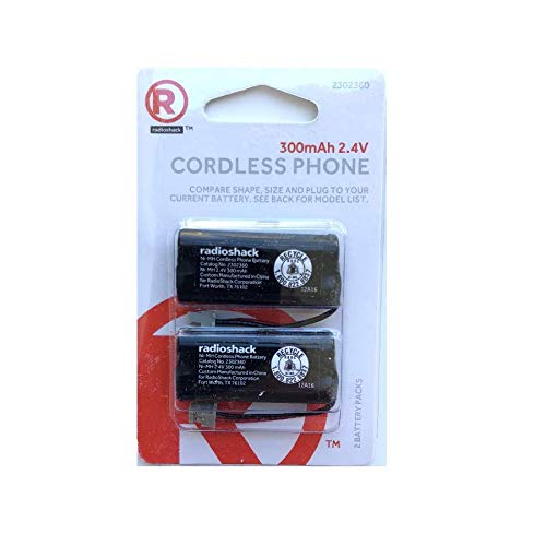 Enercell 2.4V 300mAh Rechargeable Ni-MH Battery for Cordless Phones - 2 Pack - Long Lasting Power for Home & Office Communication Devices