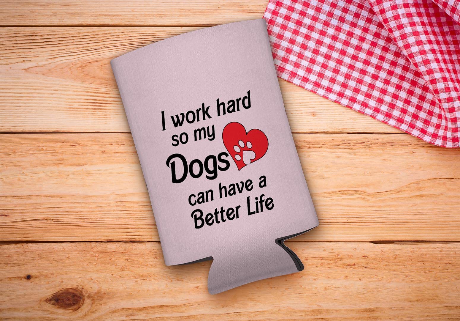 **96-Pack Ultra Slim Can Coolers with Heart Paw Print - Perfect Gifts for Dog Lovers & Men - Keep Drinks Cold at Work, Home, or Outdoors**
