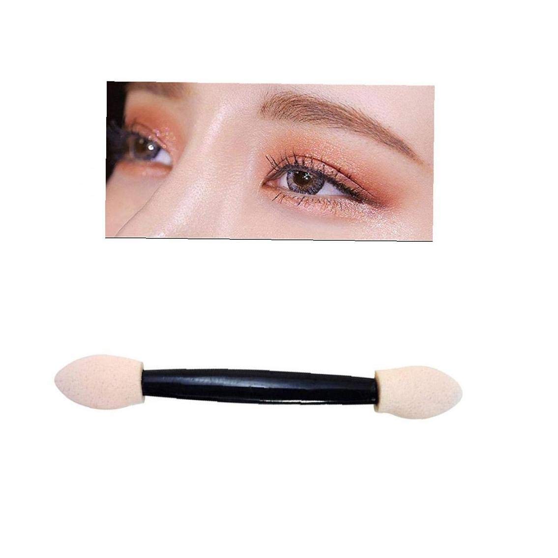 50 Pack Disposable Dual Sided Eyeshadow Brushes with Sponge Tips - Oval Makeup Applicator for Professional & Home Use - Perfect for Eyeshadow Blending, Contouring & Makeup Artistry