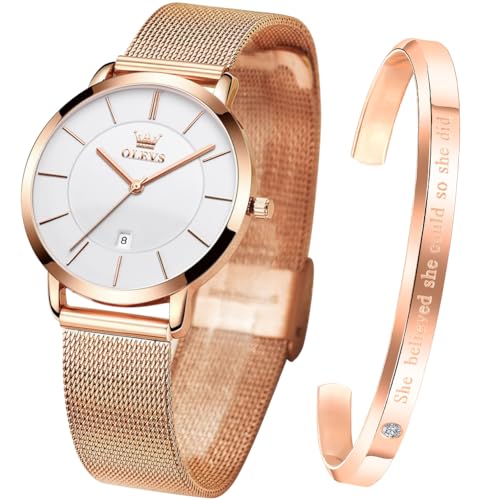 rose gold watch white