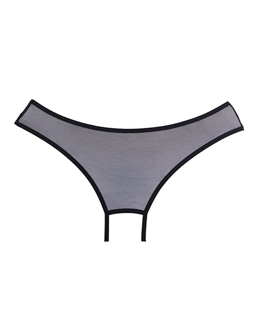 Adore Sheer Teaz Open Panty Black One Size - Sexy Lingerie for Women, Perfect for Date Night, Boudoir Photography & Sensual Moments