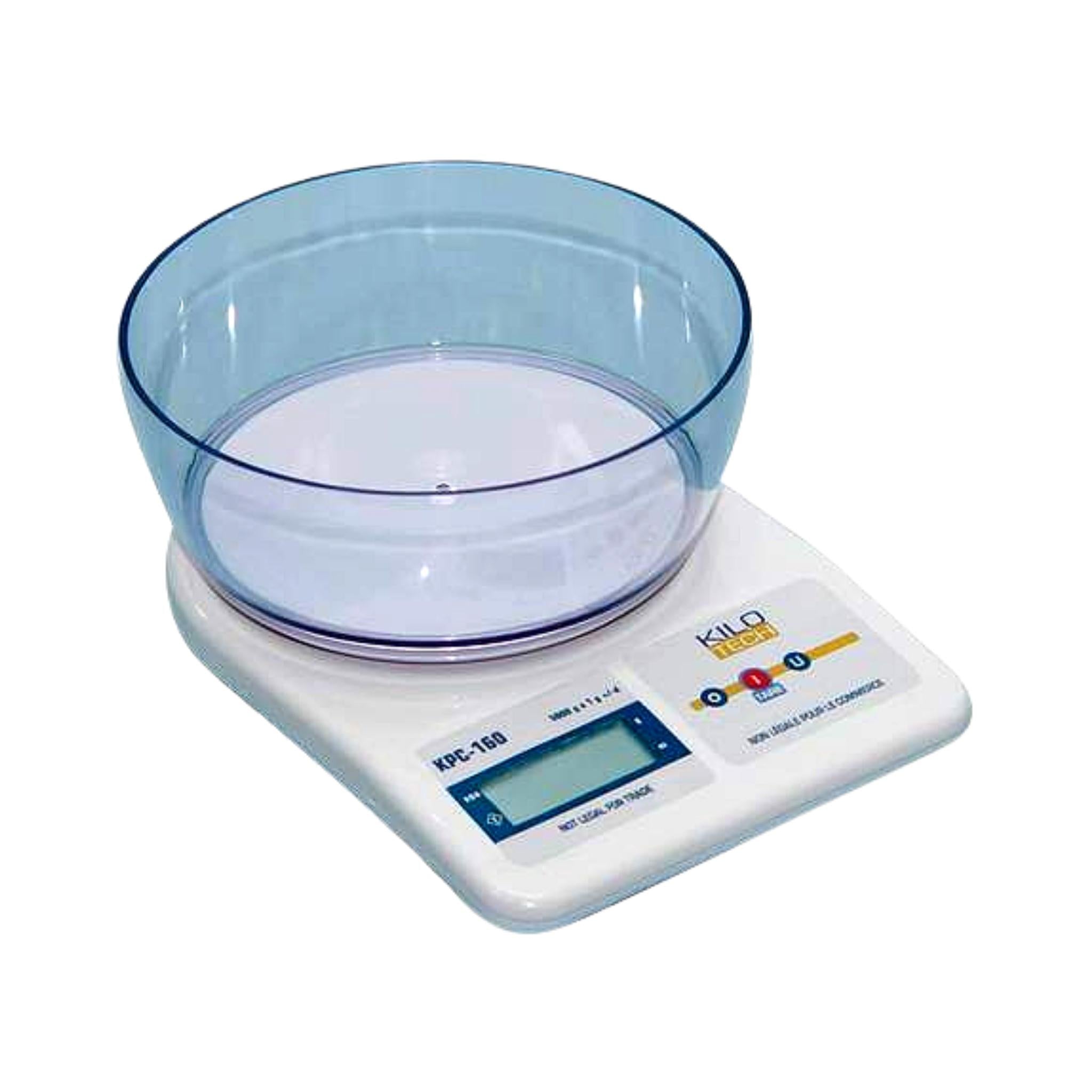 Kilotech KPC 160 Digital Kitchen Scale with Removable Measuring Bowl - Precise Food Scale for Baking, Cooking, and Portion Control | Perfect for Home Chefs & Meal Prep