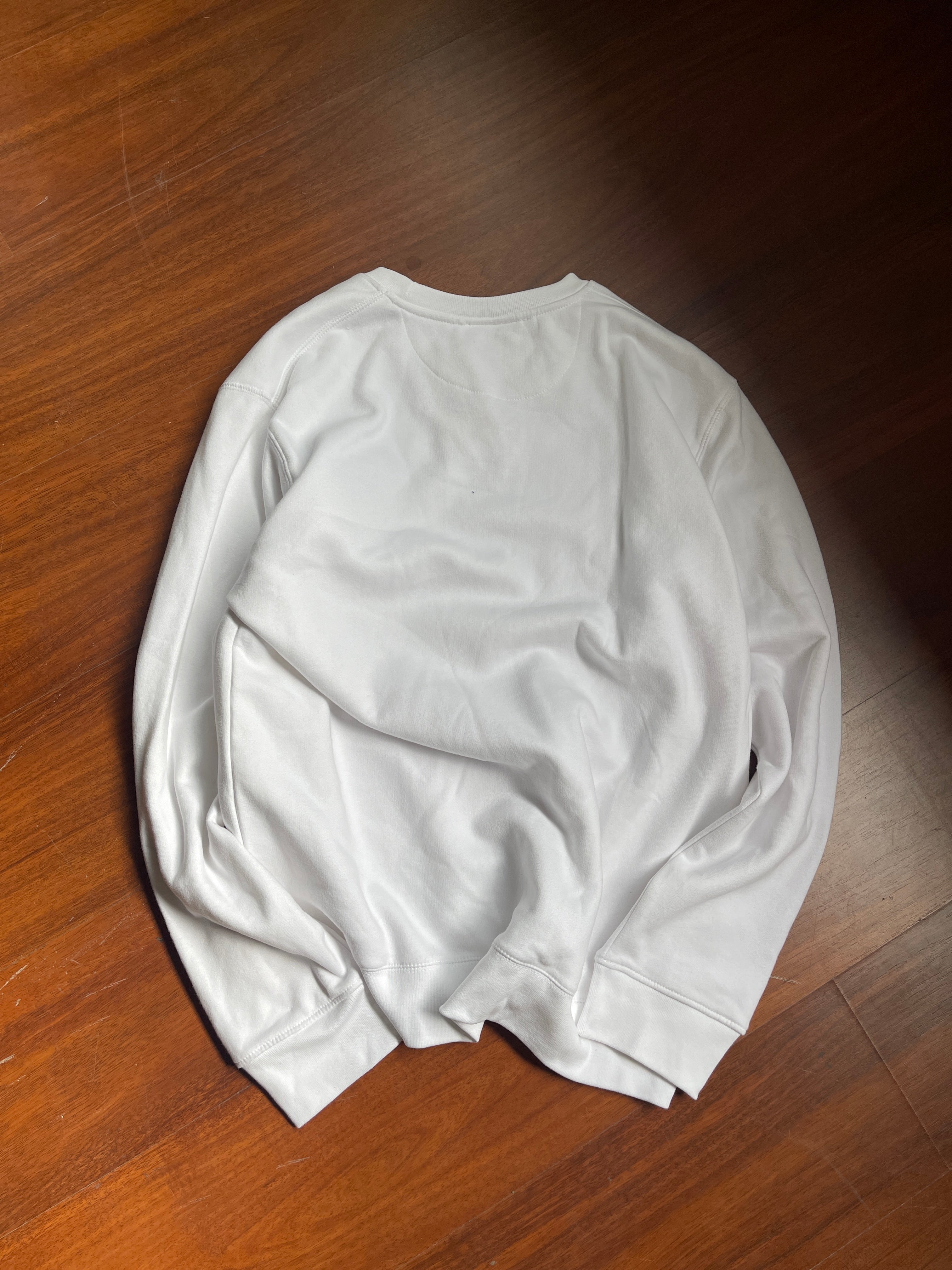 Sport Club White Round Neck Sweatshirt - Comfortable Casual Pullover for Men & Women | Perfect for Gym, Running, and Everyday Wear