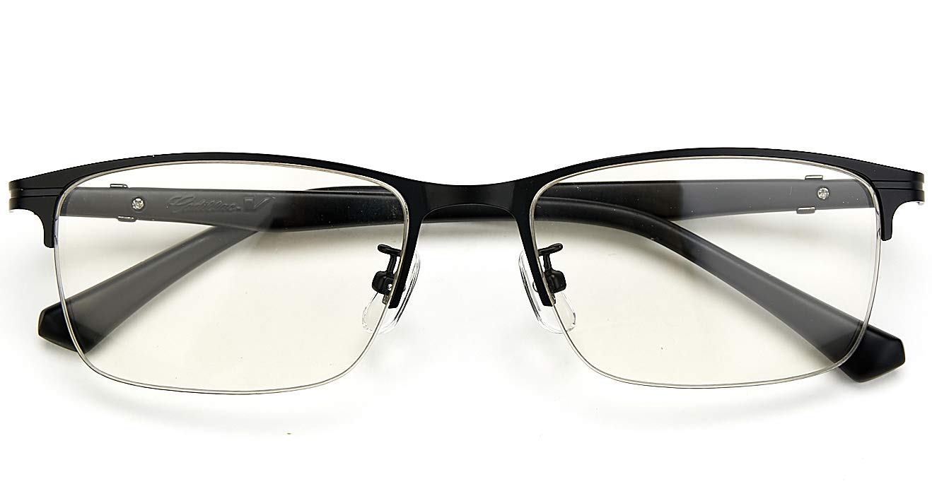 Progressive Multifocal Computer Reading Glasses - Blue Light Blocking Half Frame Eyeglasses for Men - Perfect for Office Work, Gaming & Digital Screen Use