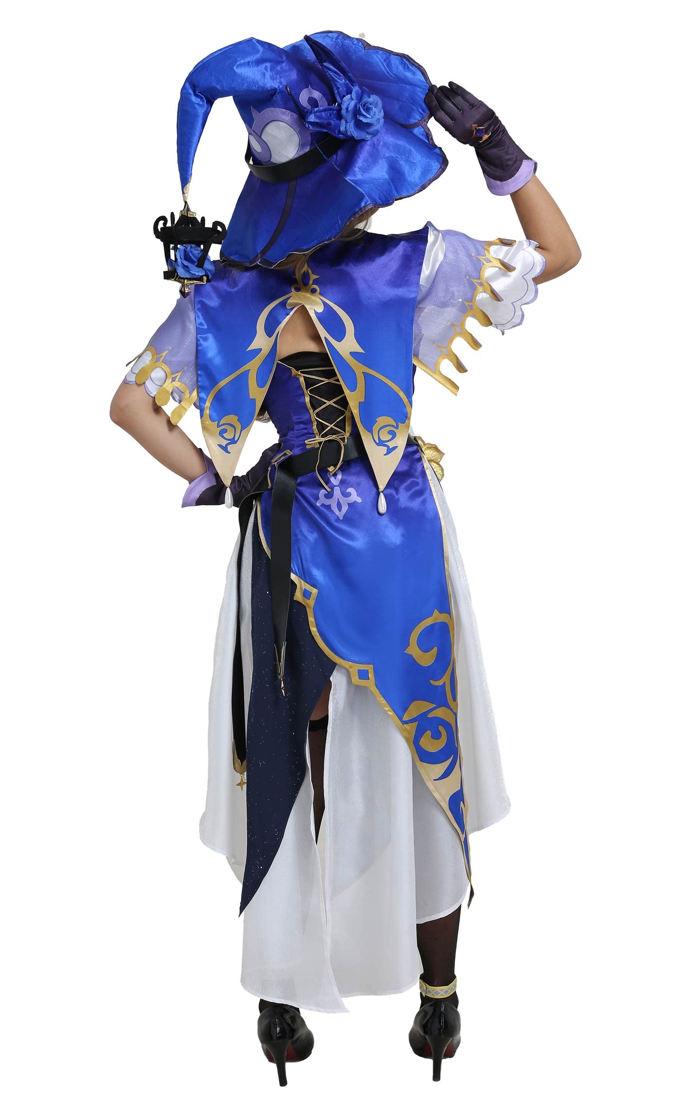 Women's Anime Witch Cosplay Costume Full Set with Hat & Stockings - Perfect for Halloween, Comic Con & Game Character Dress Up