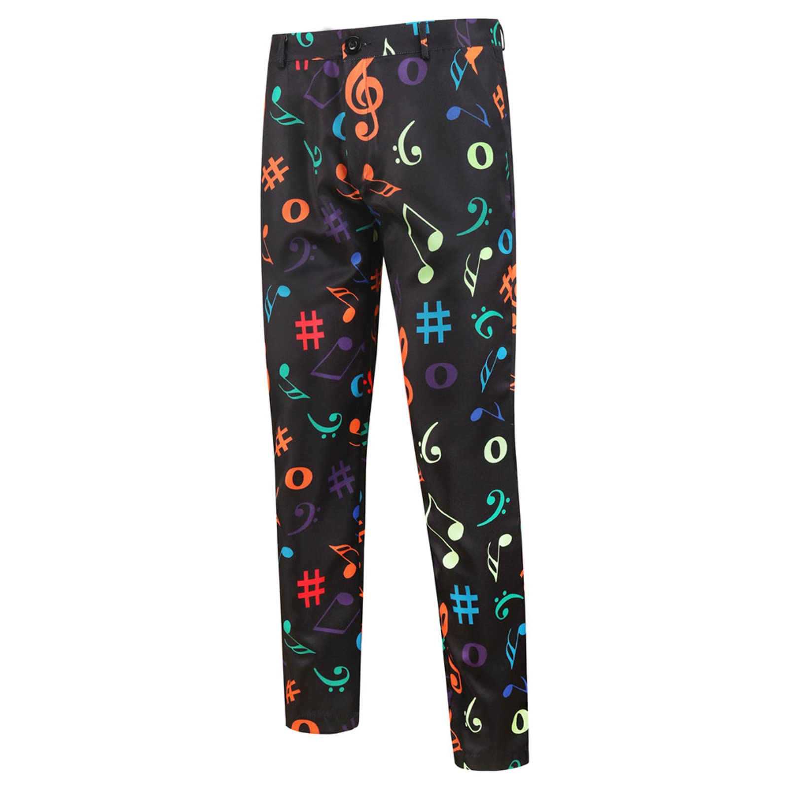 Gillberry Blue 9 Printed Zipper Pants for Men - Stylish Button Suit Casual Trousers | Perfect for Office Wear, Business Casual & Everyday Outfits