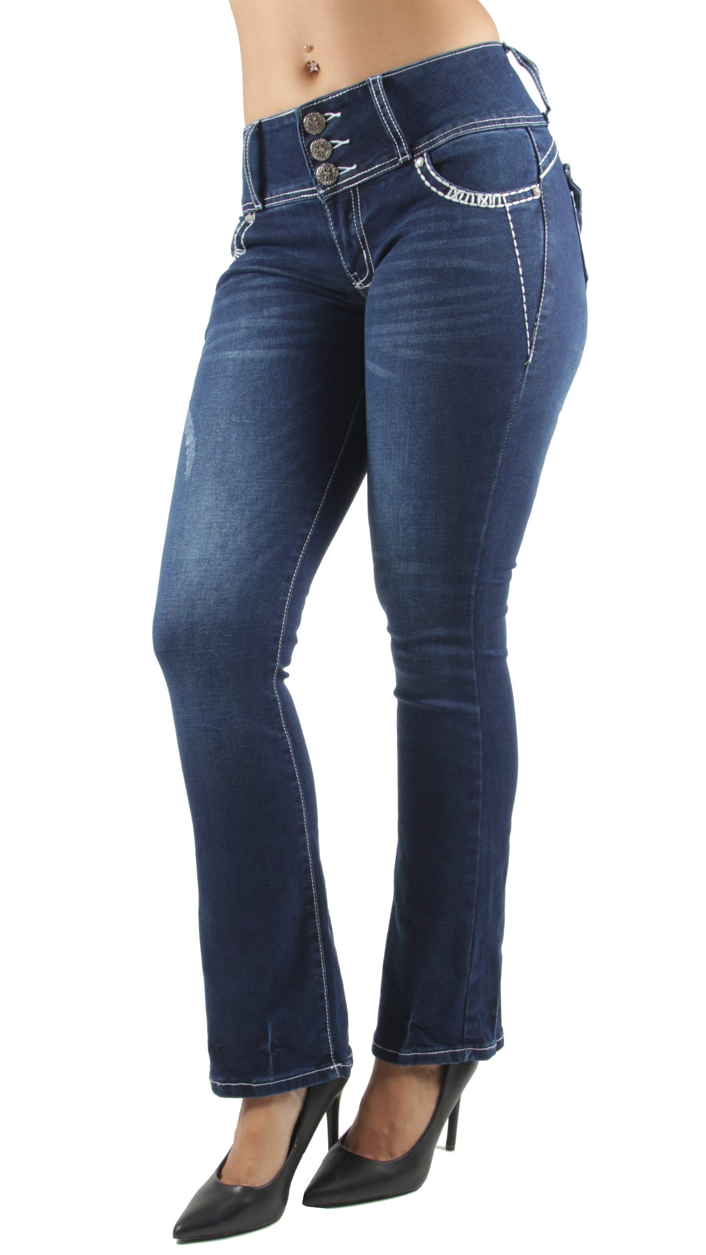 Sexy Flare Bootleg Ripped Women's Jeans - Premium Stretch Denim Pants for Casual Wear & Night Out