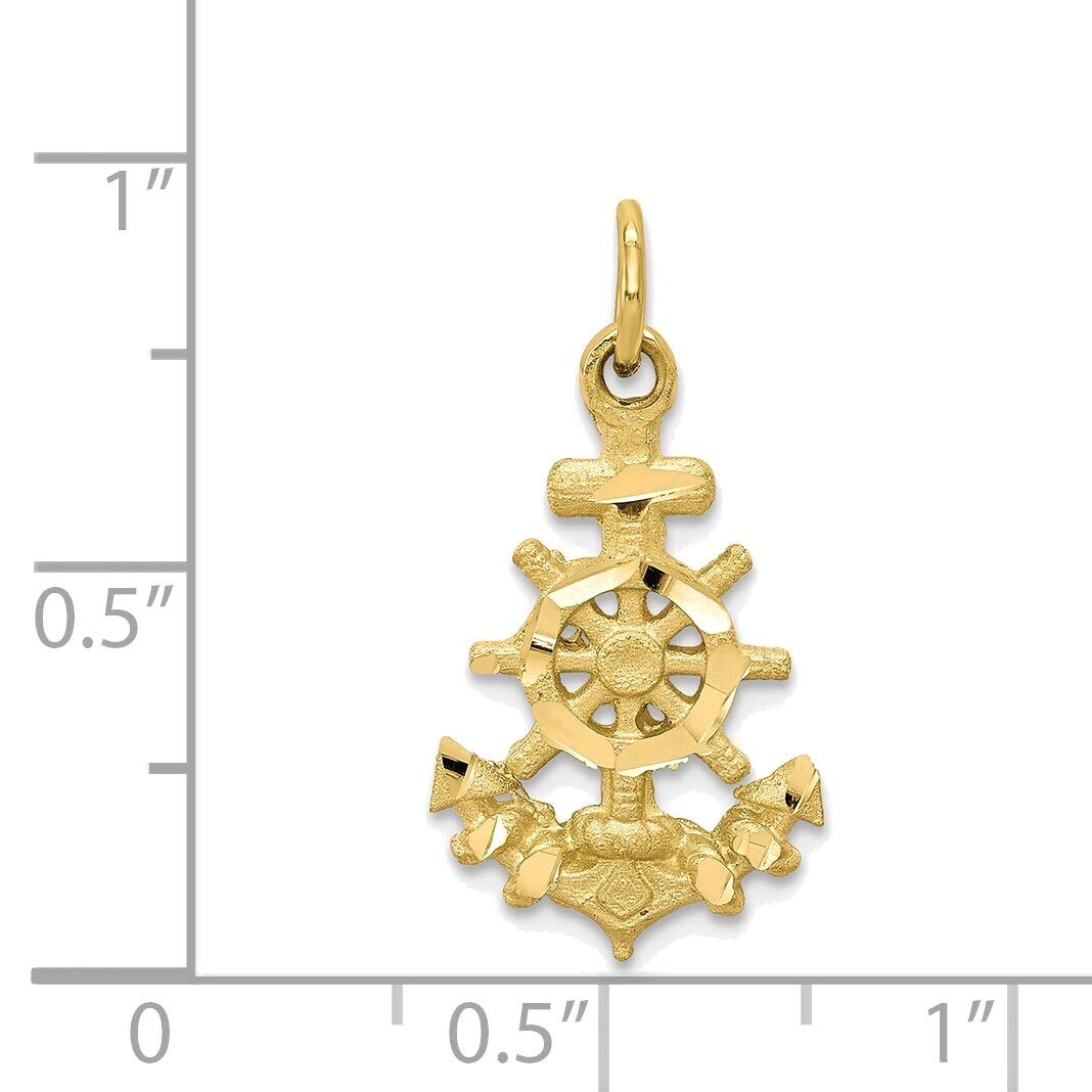10K Yellow Gold Anchor Charm Jewelry for Nautical Lovers