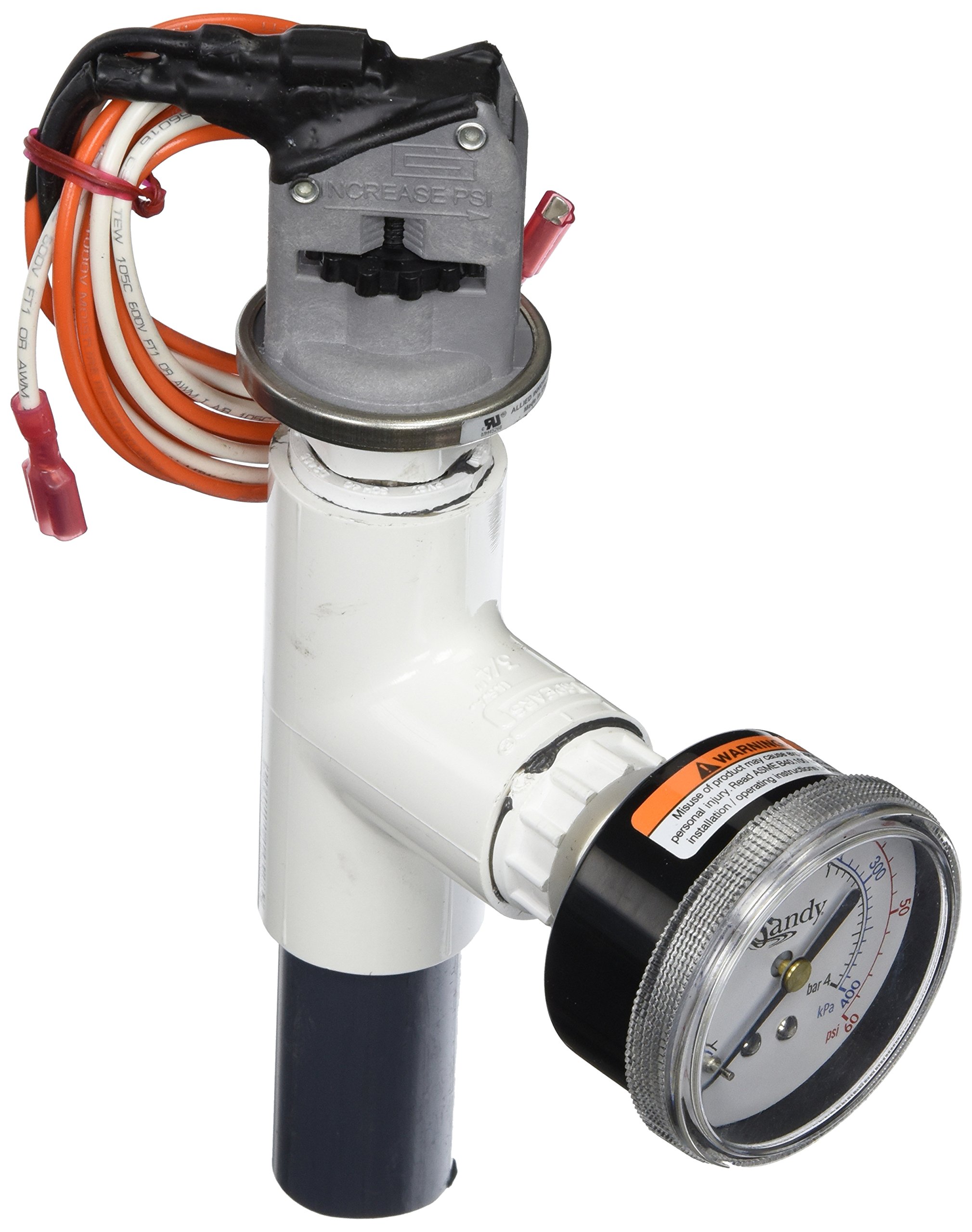 Zodiac 4-7-2 Pressure Switch and Gauge Assembly - Compatible with Pool & Spa Equipment - Perfect for Water Filtration Systems and Pump Control