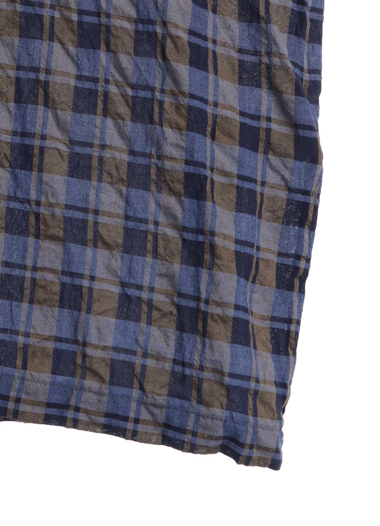 Stylish Cotton Cupro Mini Plaid Asymmetric Shirt for Women | Trendy Casual & Office Wear | Perfect for Layering and Everyday Outfits