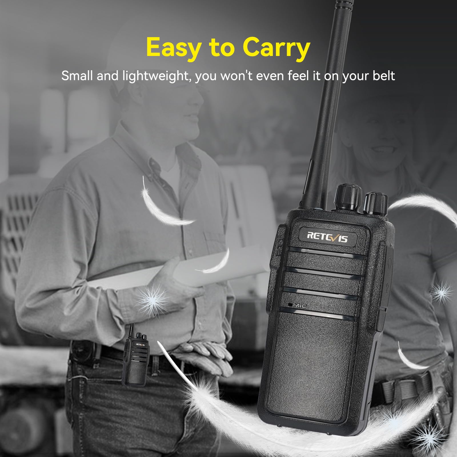 Retevis RT21 10 Pack Walkie Talkies with 6-Way Charger - Long Range Two Way Radios for Outdoor Adventures, Camping, Hiking & Emergency Communication