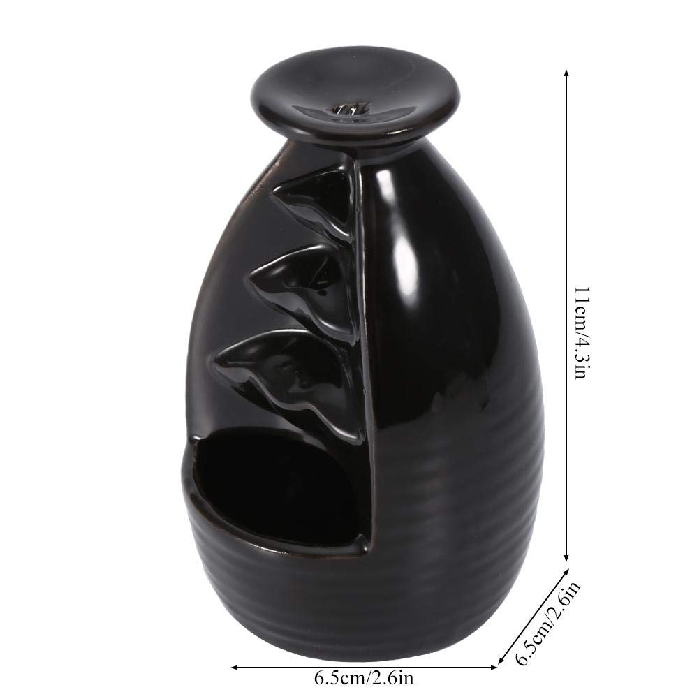 Ceramic Glaze Backflow Incense Holder Stand for Cones - Aromatherapy Home Decor for Relaxation, Meditation & Stress Relief