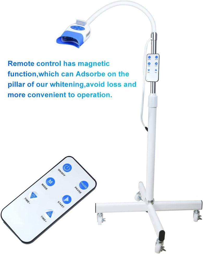 36W LED Teeth Whitening Light with 10 Cold Blue Bulbs - Standing Floor Lamp for Fast Whitening & Bleaching | Perfect for Home & Salon Use