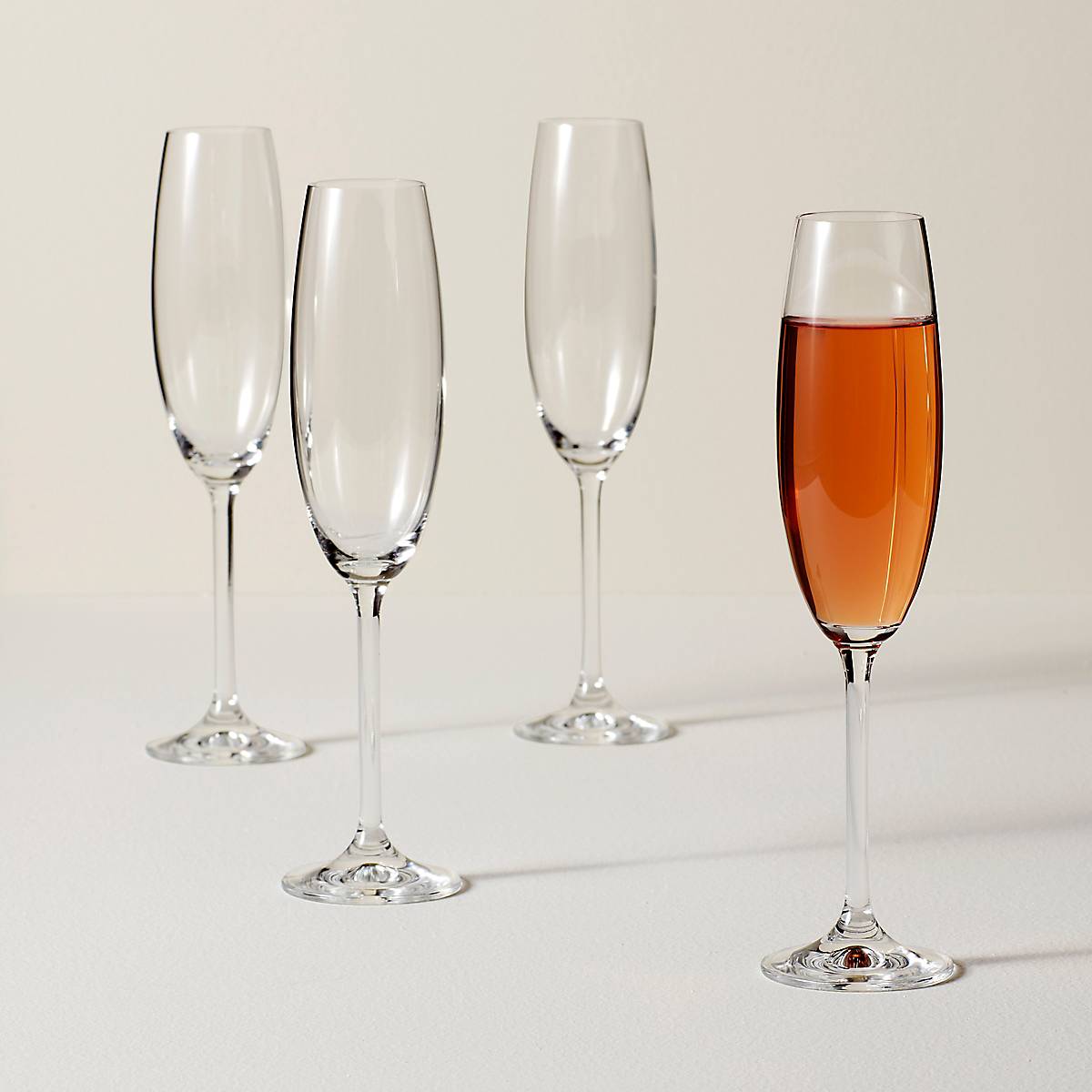 Premium Tuscany Classics Flute Glasses Set of 4 - Elegant Champagne Flutes for Weddings, Parties & Special Occasions