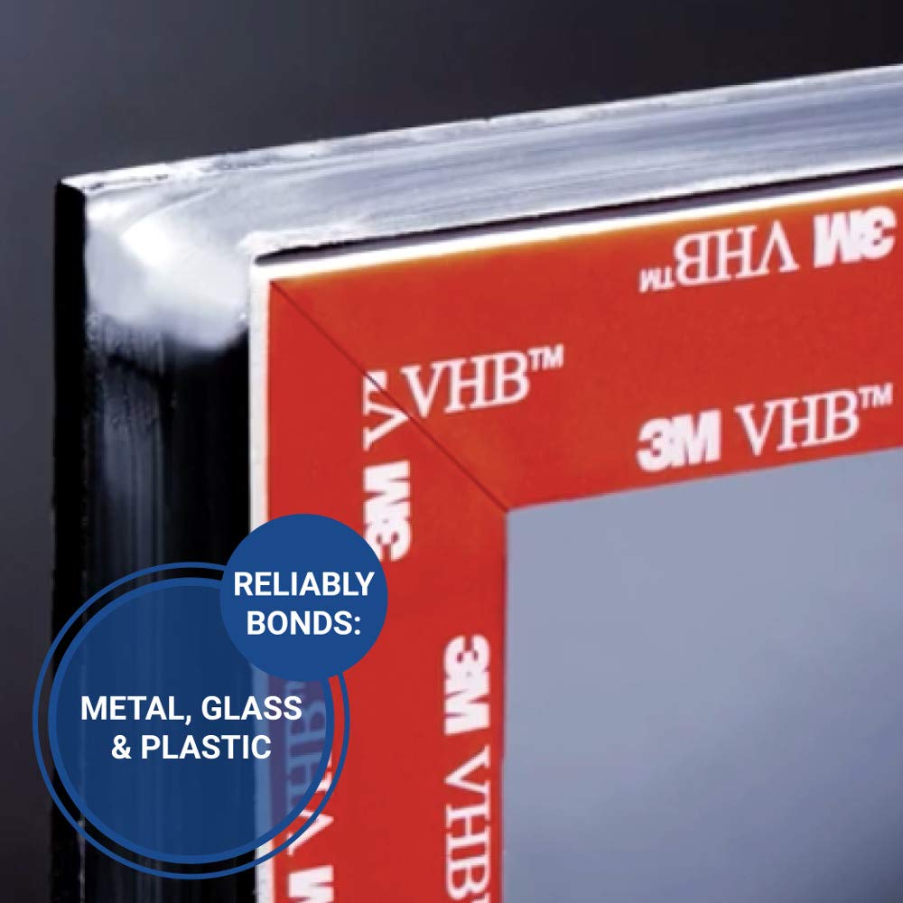 3M VHB 4936 Heavy Duty Double Sided Tape - 5 Pack Gray Foam Core Adhesive Strips (0.5