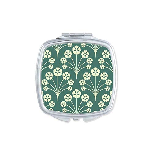 DIYthinker Green White Star Flower Decorative Mirror - Portable Compact Pocket Makeup Mirror with Double Sided Glass for Travel, Home Vanity & Gift Giving