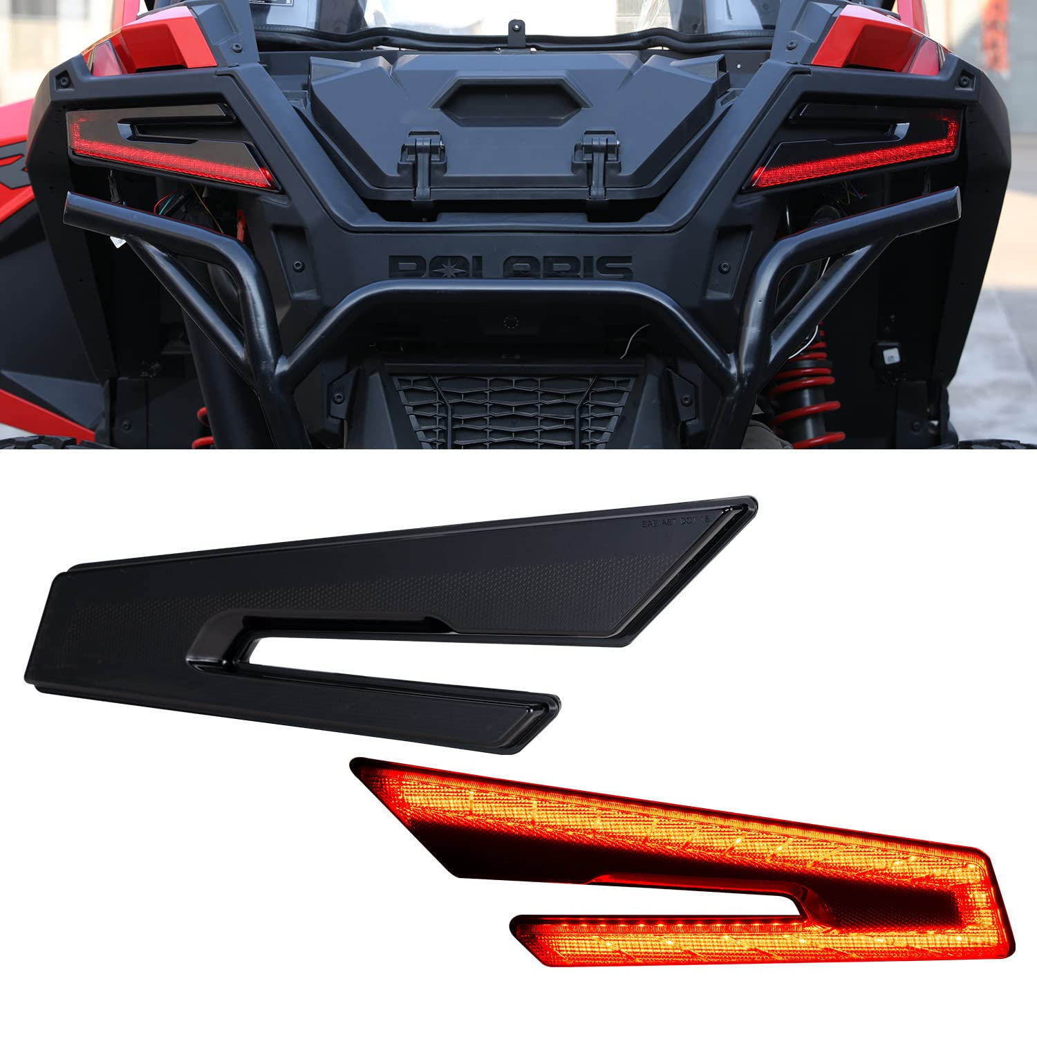 HAKA TOUGH LED Tail Lights for Polaris RZR PRO XP/XP4 (2020-2021) & RZR PRO R (2022) - Smoked Rear Brake Light Assembly, Durable Stop Lamps Kit Accessories | Perfect for Off-Road Adventures, Night Riding & Enhanced Safety