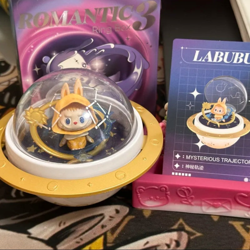 Labubu Pop Mart Romantic Ring Box Series 3 - Labubu Mysterious Trajectory Collectible Figure | Cute Blind Box Toy for Display, Gift & Anime Collection (Perfect for Valentine's Day & Anniversary Surprises)