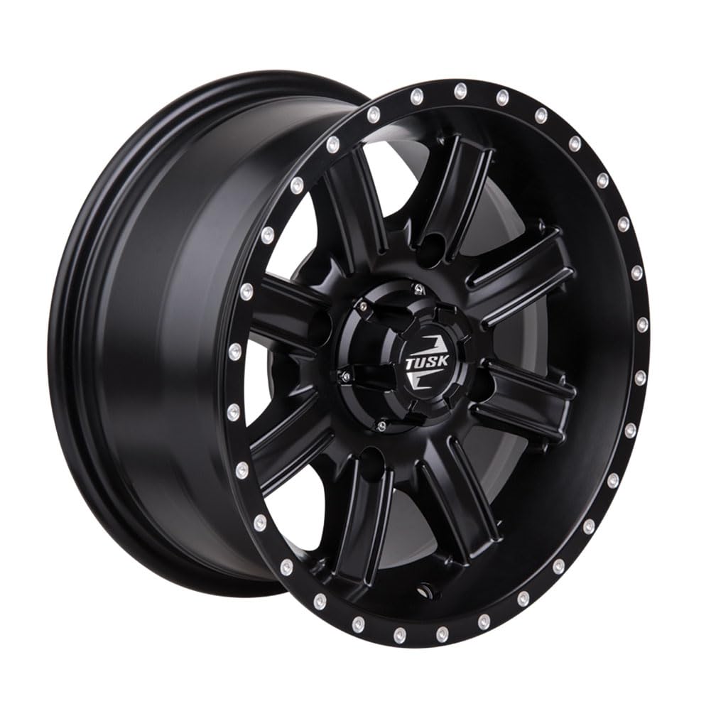 TUSK 4/137 Cascade Wheel 14x7 5.0 + 2.0 Matte Black for Can-Am Outlander Max 850 XT (2016-2025) - Durable ATV Wheels for Off-Roading, Mudding & Trail Riding
