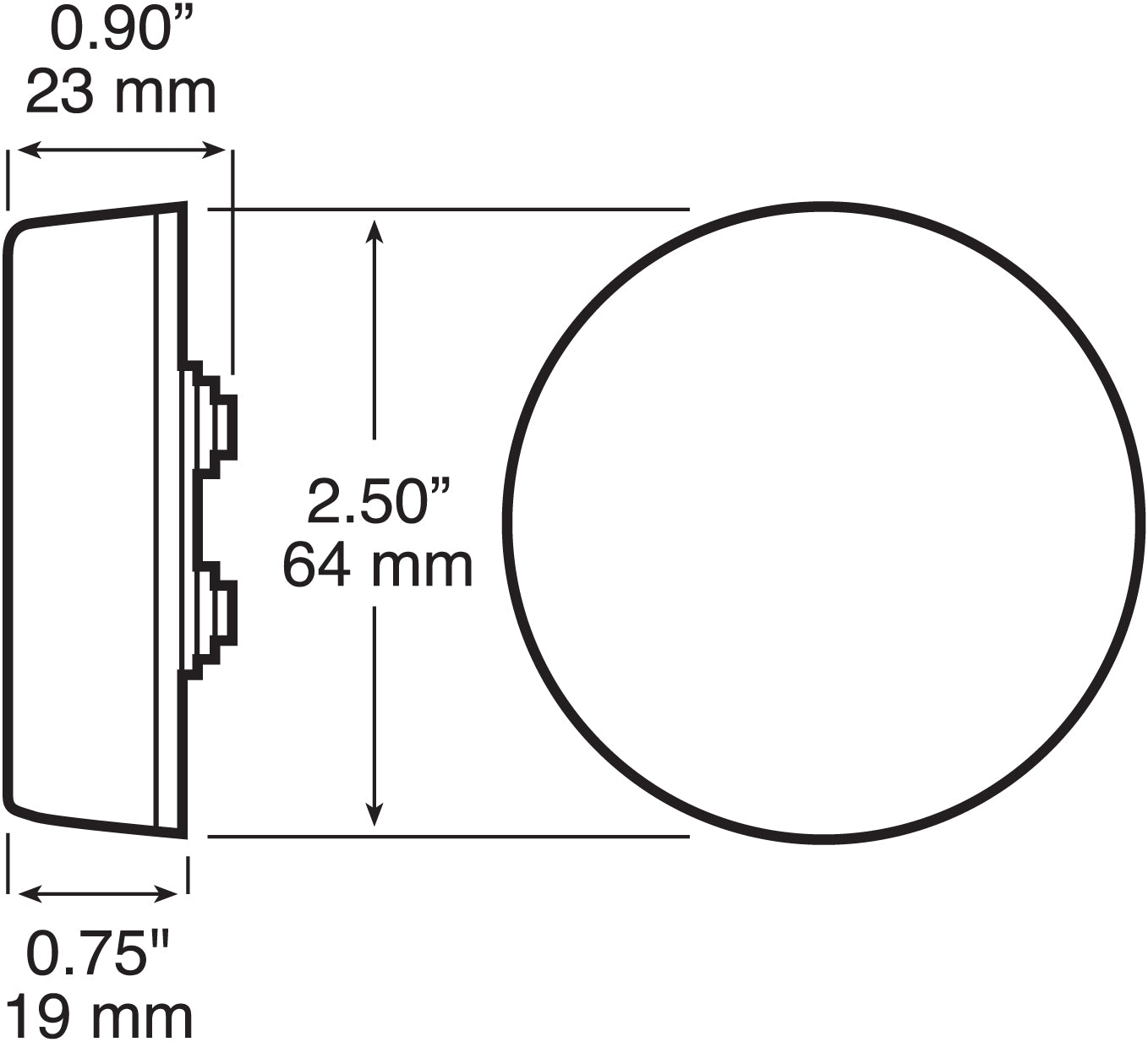 PM M143A Amber 2 1 2 Clearance Side Marker Light with Reflex - Heavy Duty Truck Trailer Safety Lighting for Night Visibility
