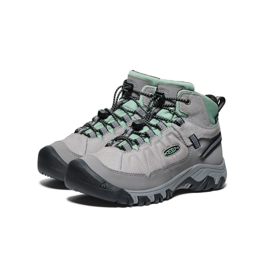 **Big Kids' Targhee IV Waterproof Hiking Boots - Alloy/Granite Green | Durable & Comfortable for Outdoor Adventures, Trail Hiking & Camping**