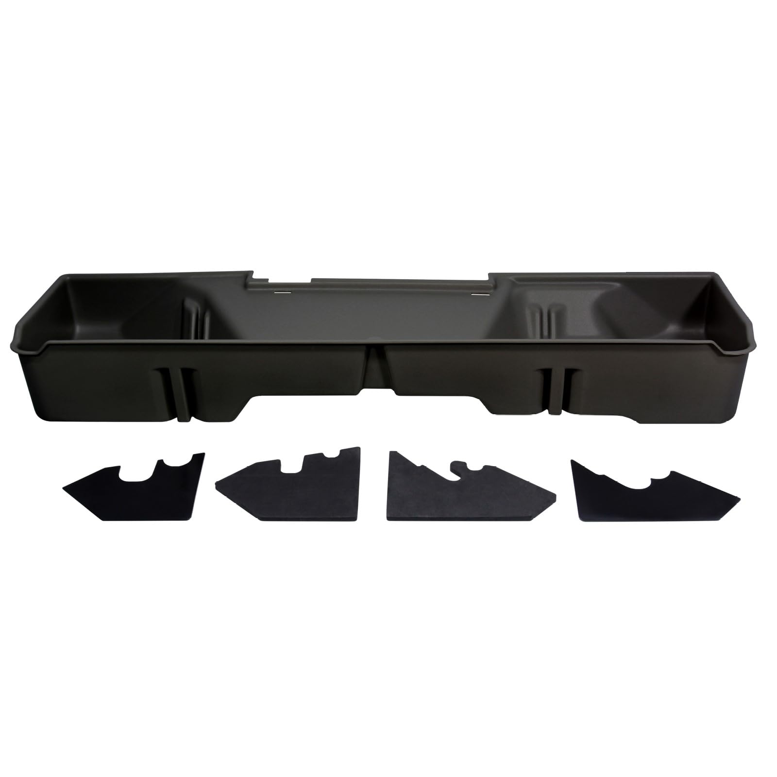 DU-HA Under Seat Storage Organizer for 2007-2013 Chevy Silverado & GMC Sierra 1500/2500/3500 Extended Cab | Heavy-Duty Backseat Gun Case, Tool Box & Truck Storage | Low Profile Design in Dark Grey | Perfect for Road Trips, Hunting Gear & Work Tools Organization