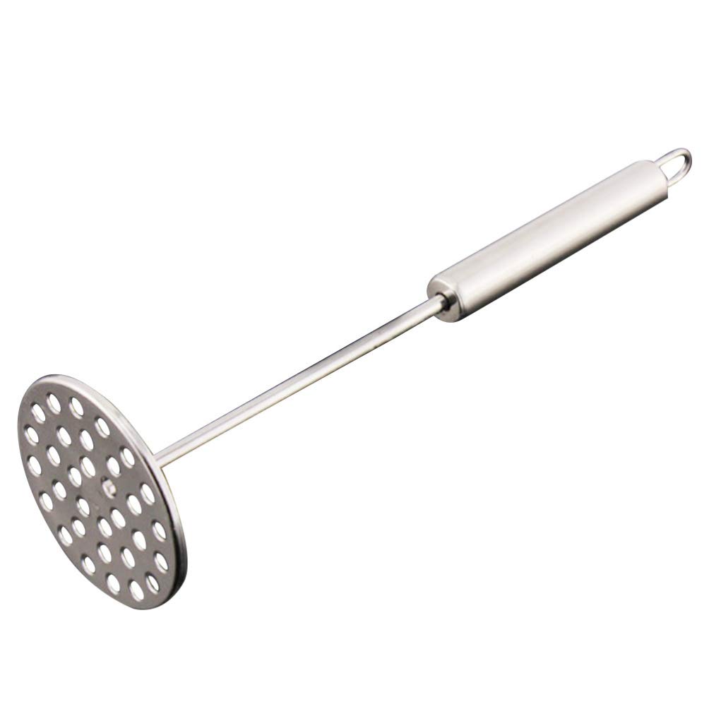 Premium Stainless Steel Baby Food Masher & Potato Ricer - Heavy Duty Bean Squeezer, Garlic Press & Fruit Crusher for Homemade Purees, Mashed Potatoes & Healthy Meals - Ideal for Infants, Cooking & Meal Prep
