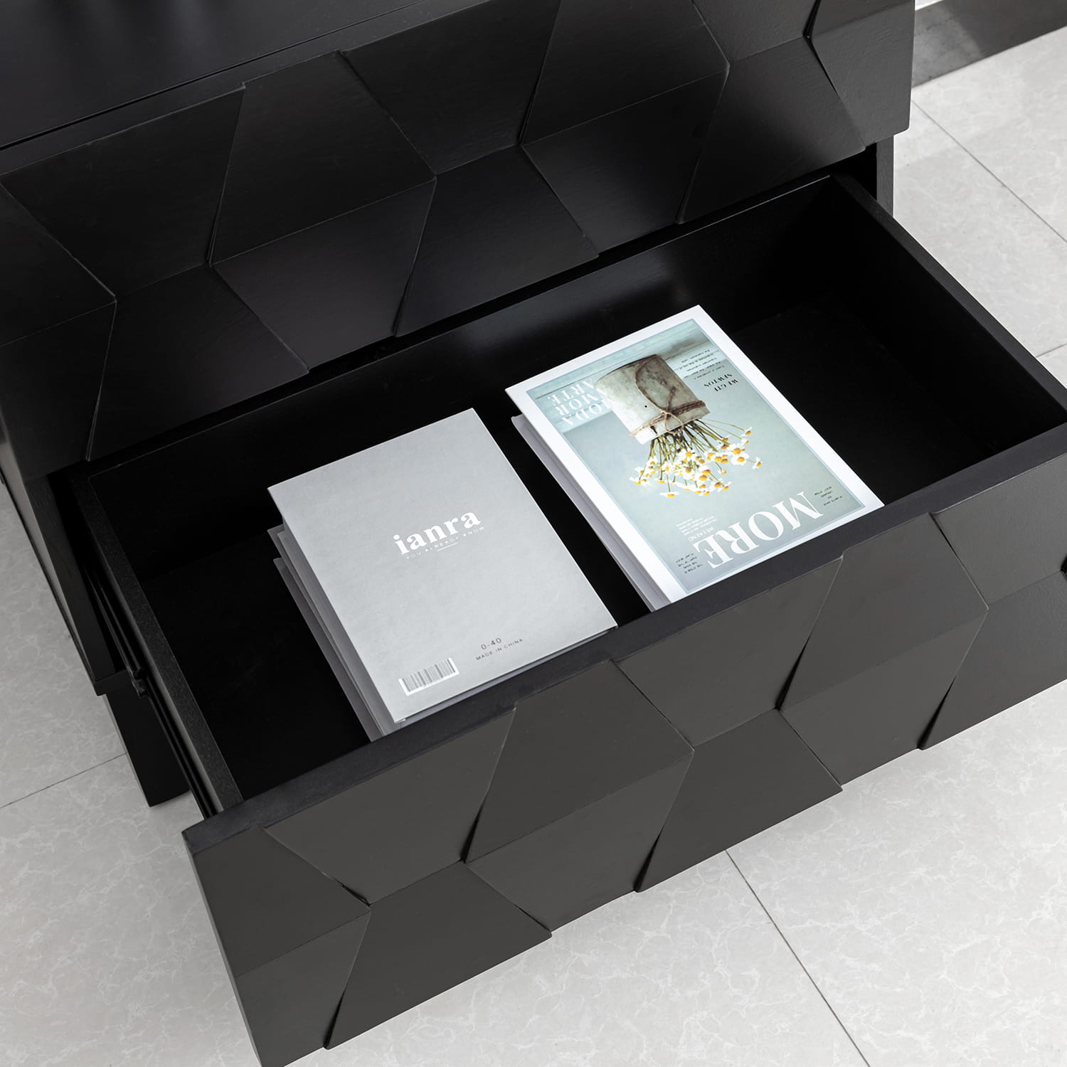 2-Drawer Nightstand with Built-in USB Outlets - Modern Bedside Table for Charging Devices, Perfect for Bedroom, Living Room, or Office