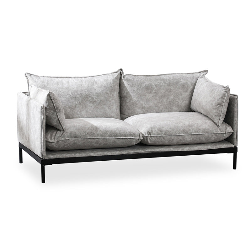 Premium SINCLAIR 2-Seater Grey Sofa - Modern Living Room Furniture for Small Spaces & Cozy Apartments | Perfect for Relaxing, Entertaining & Stylish Home Decor