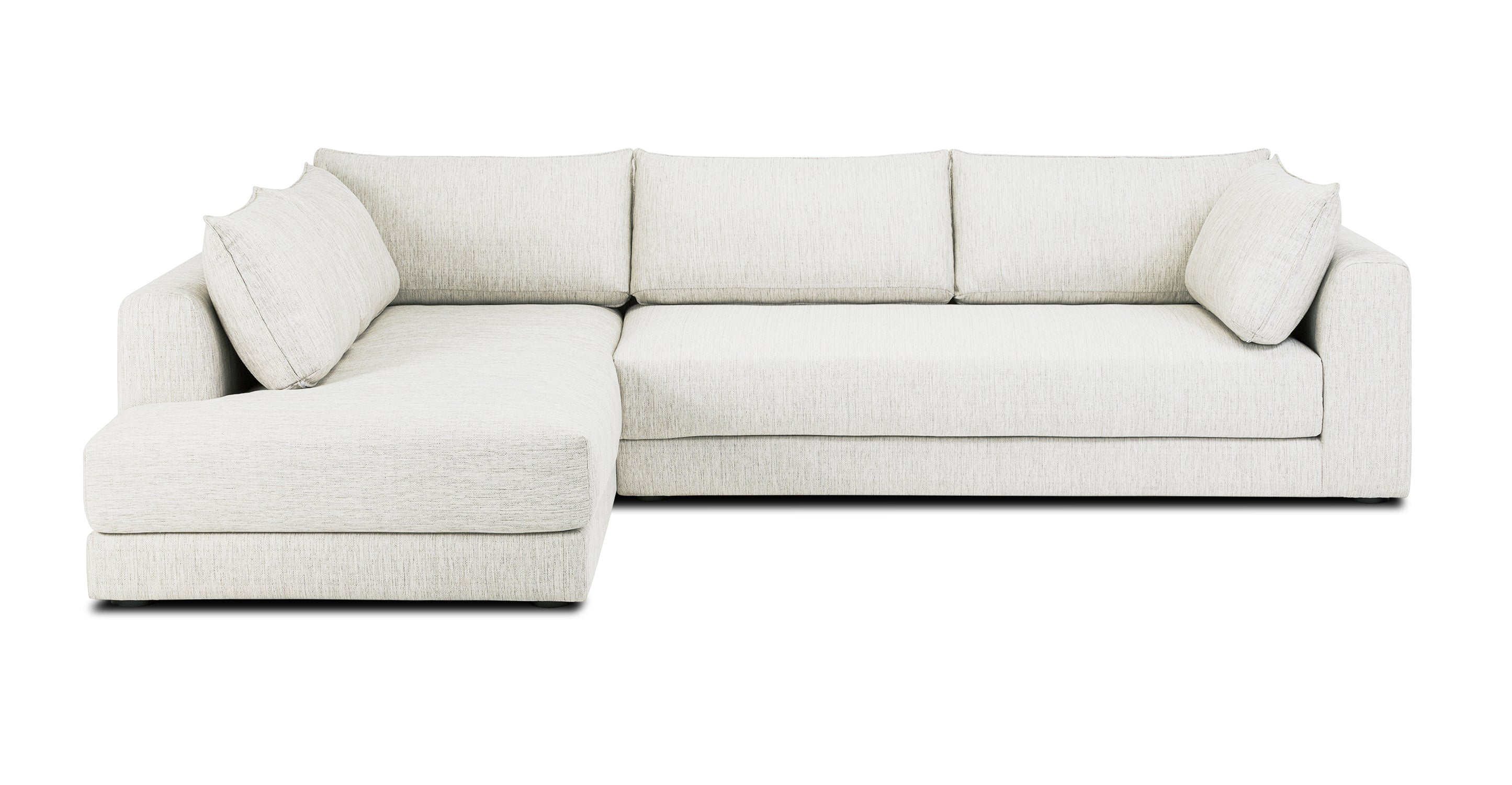 Stylish Marcel Left Facing Corner Sectional Sofa - Modern L-Shaped Couch for Living Room, Family Room & Small Spaces
