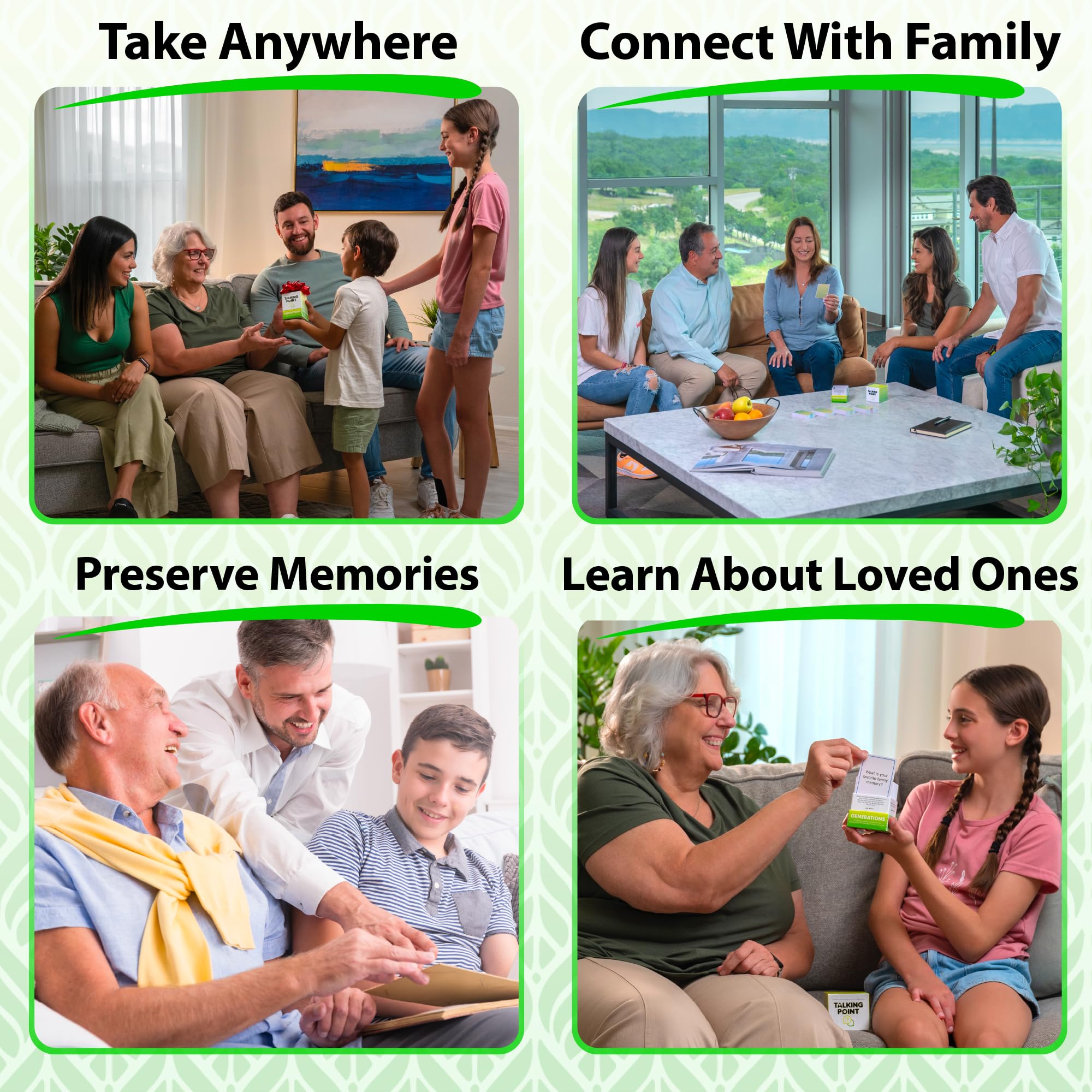 200 Intergenerational Conversation Cards - Fun Family Game Night Questions for Parents, Grandparents, Adults & Kids - Meaningful Bonding Activity for Relatives & Icebreaker - Perfect for Holidays, Reunions & Quality Time Together