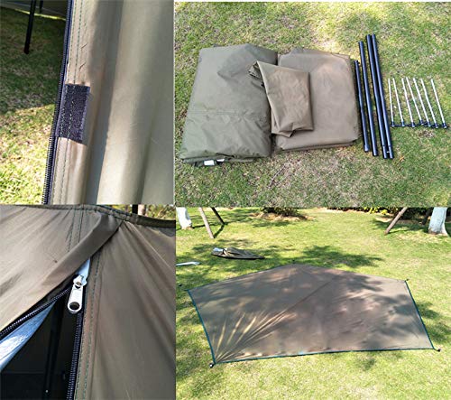 Latourreg Portable Waterproof 5-Person Camping Tent - Lightweight Pyramid Teepee Tent with Stove Jack for Outdoor Adventures, Hiking, Backpacking & Family Camping Trips