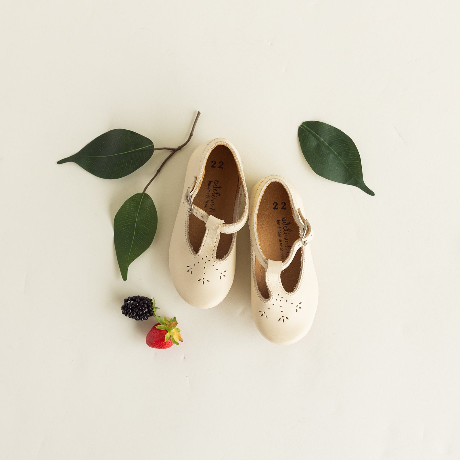 Catarina Mary Jane Cream Leather Shoes for Girls - Comfortable & Stylish Kids' Dress Shoes for School, Parties & Special Occasions