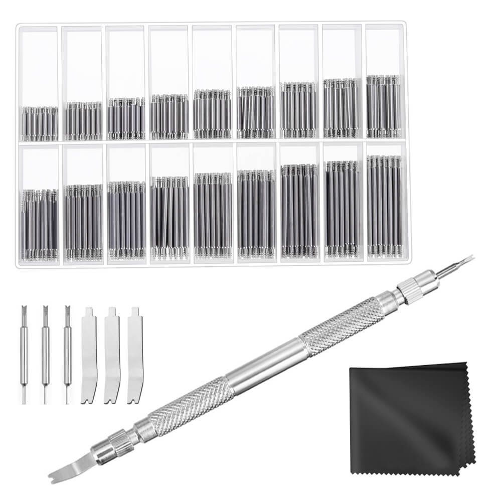 Anezus Watch Link Remover Tool Kit with Spring Bar Tool & 360 Watch Strap Pins - Professional Watch Band Removal & Repair Kit for Rolex, Seiko, Citizen - Perfect for Watch Enthusiasts & Jewelers