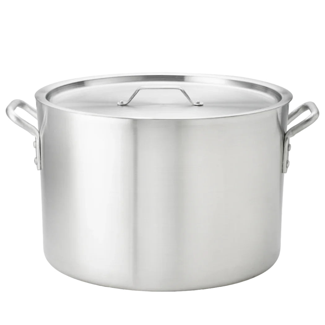 Thermalloy 34 Quart Oversized Sauce Pot - Heavy Duty Aluminum Cooking Pot for Professional Kitchens & Large Batch Cooking - Perfect for Restaurants, Catering & Home Chefs