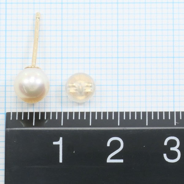18K Yellow Gold Pearl Earrings for Women - Elegant Stud Earrings with Real Pearls - Perfect for Weddings, Parties & Special Occasions