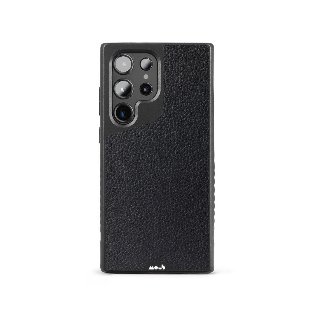 MagSafe Compatible Black Leather iPhone Case for iPhone 14/13/12 Pro Max - Premium Slim Protective Cover with Magnetic Alignment (Perfect for Work, Travel & Everyday Use)