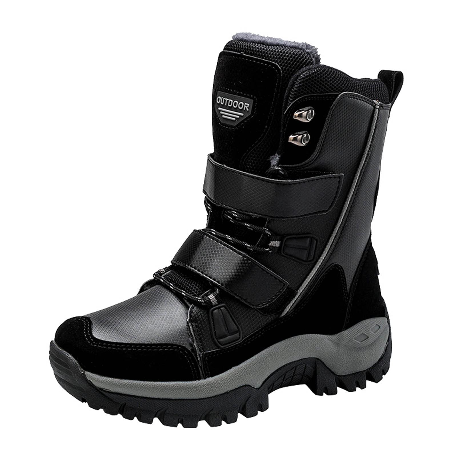 Hlysgo Women's Winter Chunky Boots - Waterproof Snow Boots with Fur Lining, Non-Slip High Top Hiking Shoes for Outdoor Activities, Fashionable Winter Footwear for Walking, Travel & Snowy Adventures