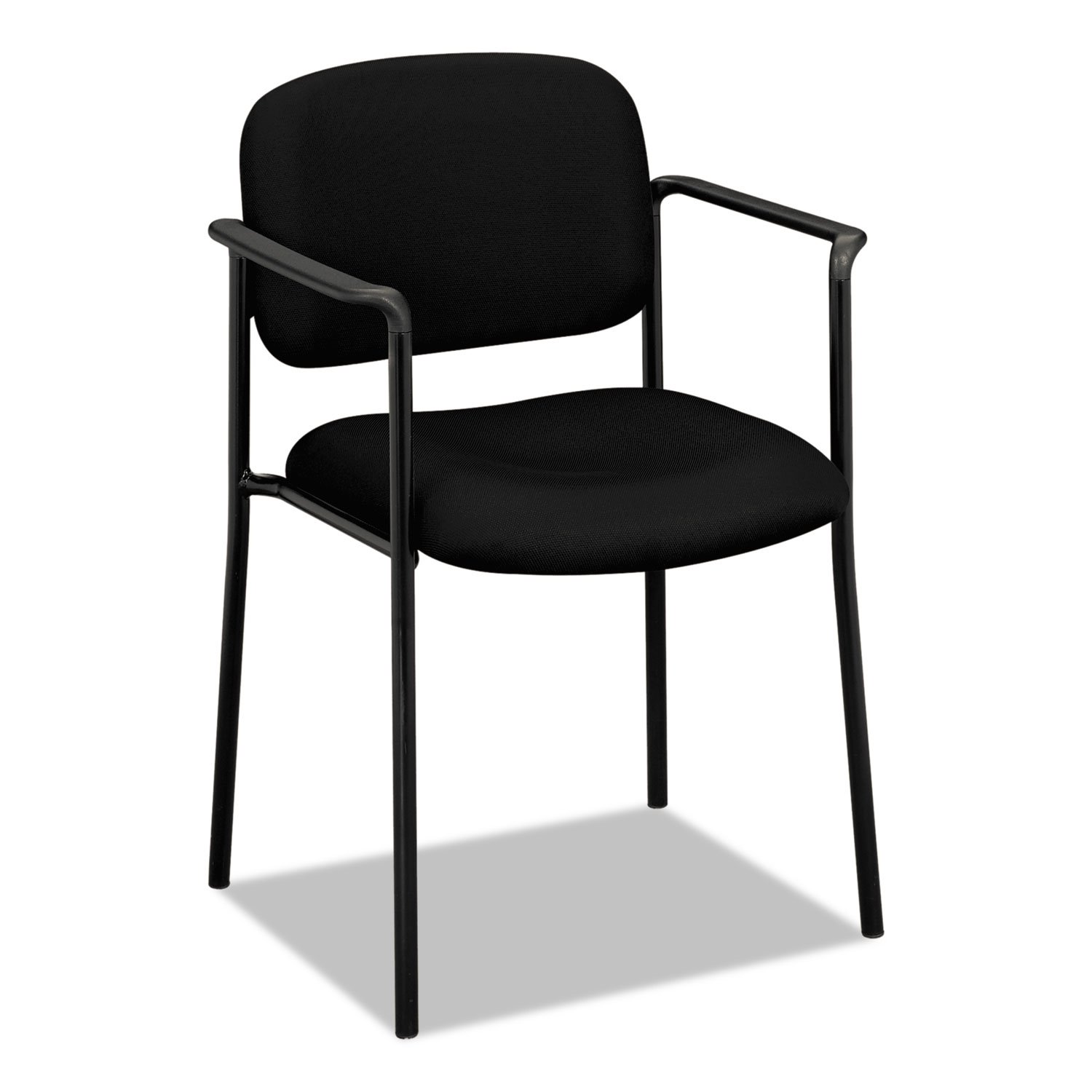 4-Pack Black Stacking Office Chairs - Heavy Duty & Space-Saving for Conference Rooms, Classrooms, and Events