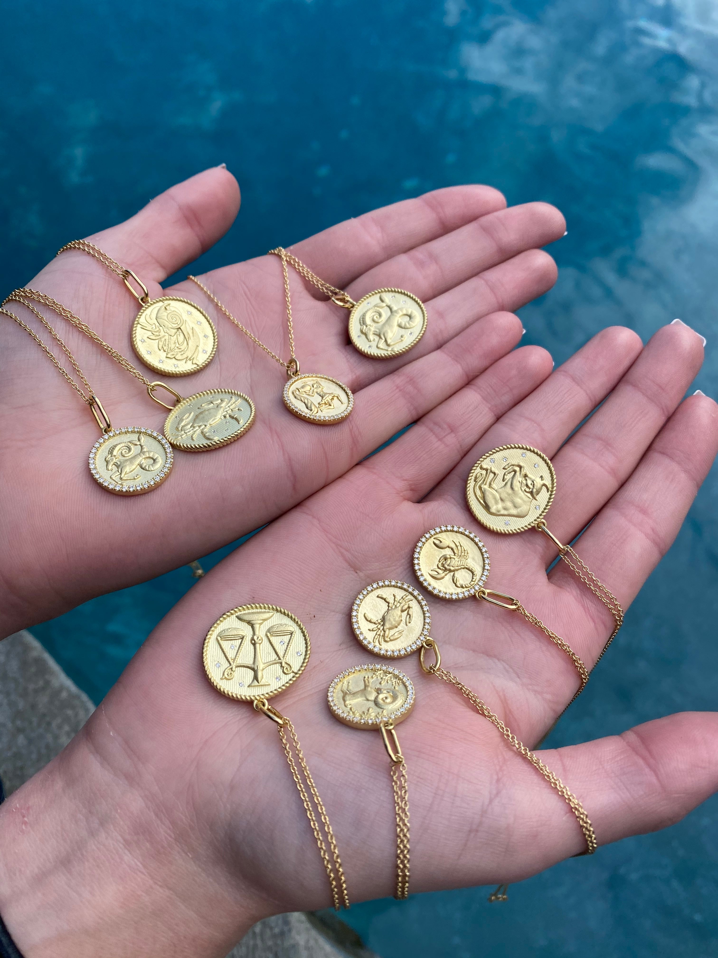 Sagittarius Zodiac Necklace with Genuine Diamonds - November 23 to December 21 Birthday Gift for Women - Perfect for Daily Wear, Special Occasions & Astrology Lovers