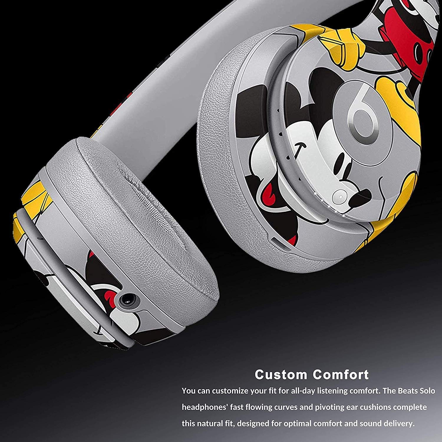 Premium Replacement Earpads for Beats Solo3 & Solo 2.0 Wireless Headphones - Light Grey Memory Foam Cushions - Enhanced Comfort for Music, Gaming & Travel