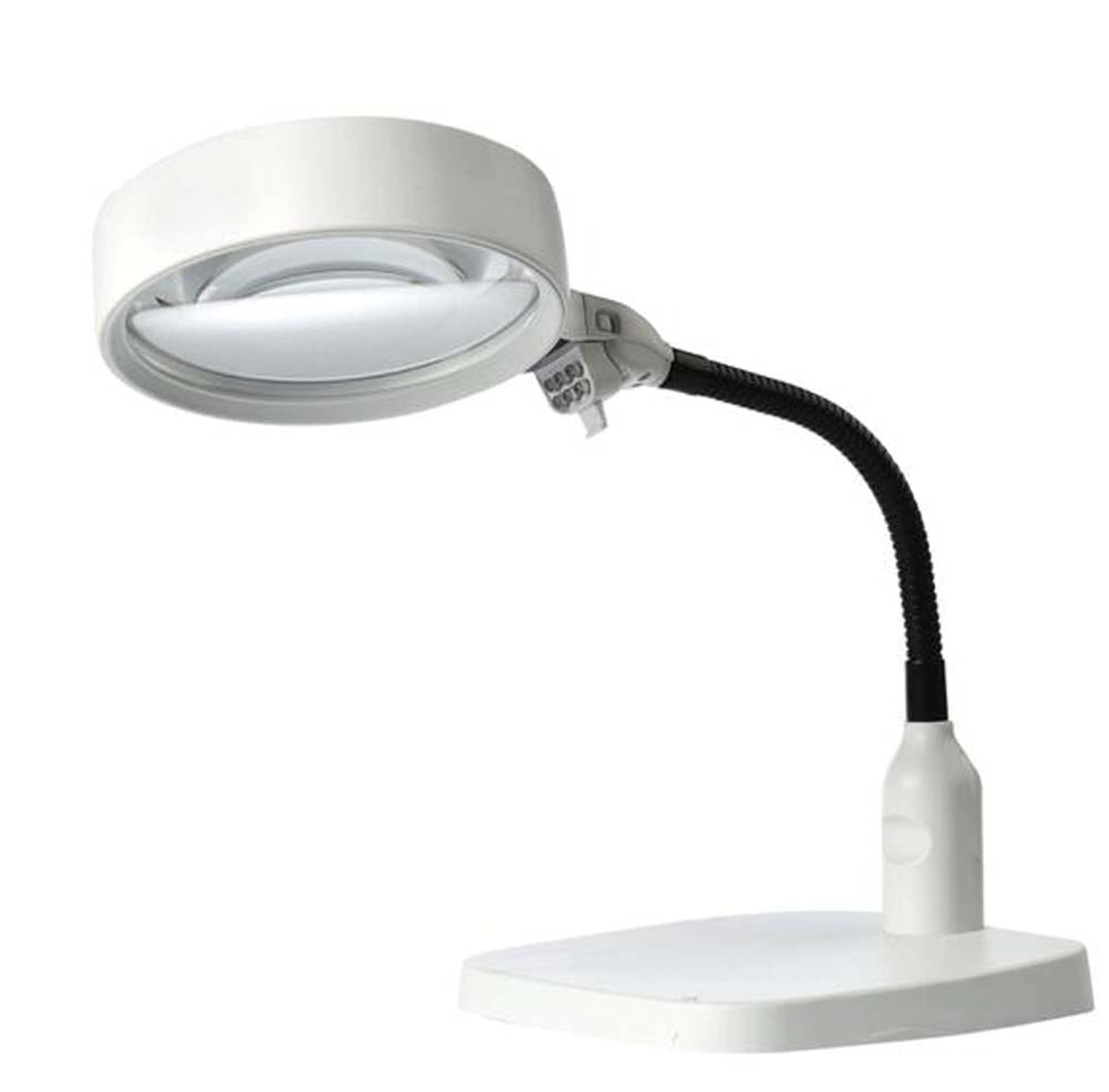 Hands-Free LED Magnifying Glass with Light & Adjustable Clamp Stand - Perfect for Reading, Hobbies, Crafts & Detailed Work - Universal Desk Lamp for Jewelry Making, Sewing & Repair Tasks